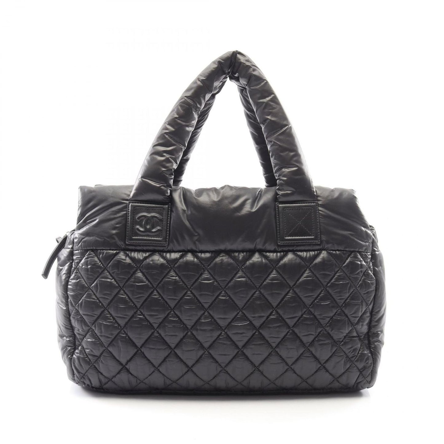 Chanel Coco Cocoon Black Nylon Leather Boston Bag