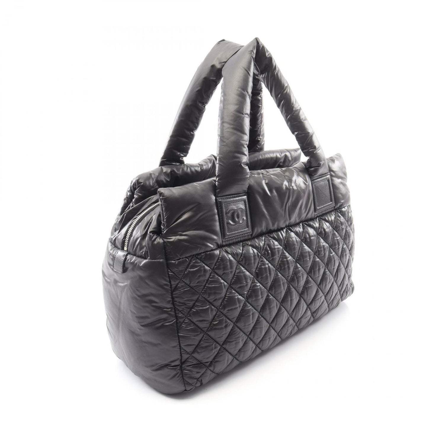 Chanel Coco Cocoon Black Nylon Leather Boston Bag — view 2
