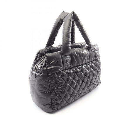 Chanel Coco Cocoon Black Nylon Leather Boston Bag — view 2