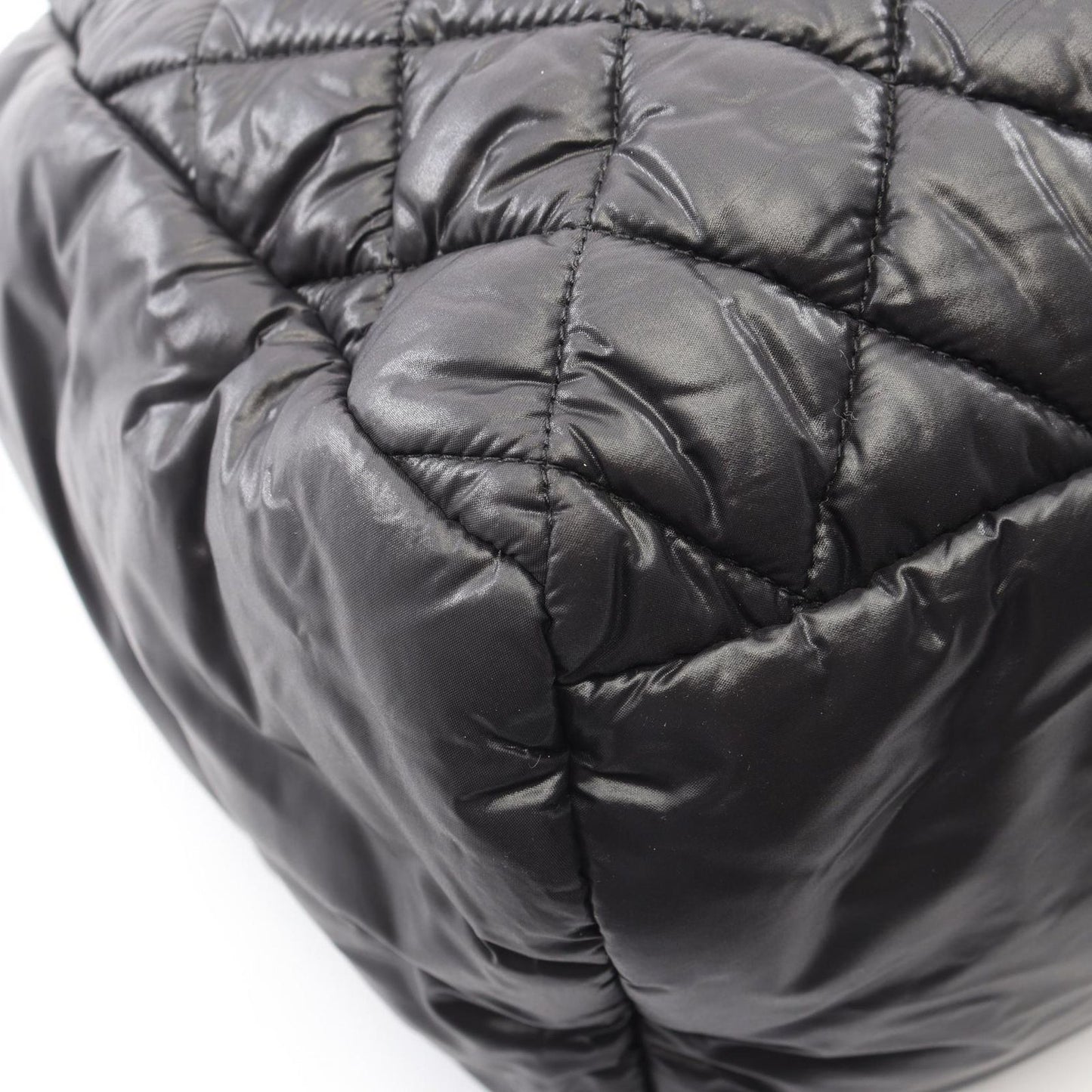 Chanel Coco Cocoon Black Nylon Leather Boston Bag — view 6