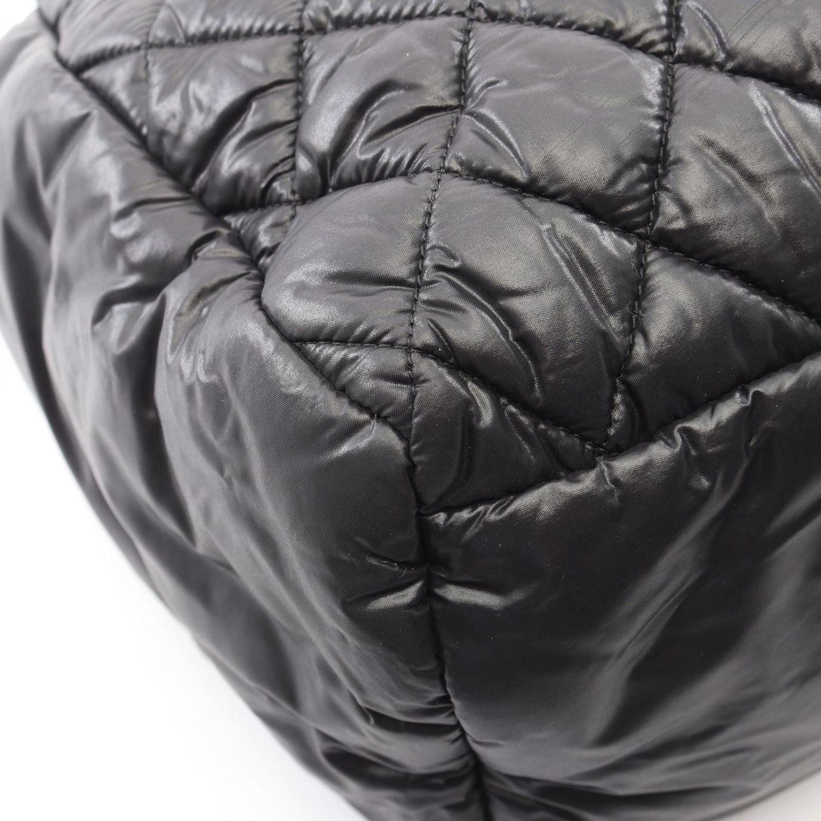 Chanel Coco Cocoon Black Nylon Leather Boston Bag — view 6