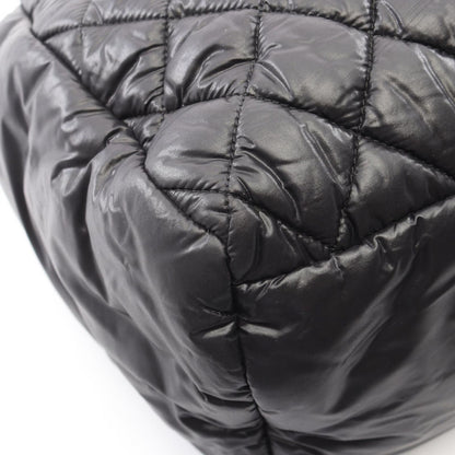 Chanel Coco Cocoon Black Nylon Leather Boston Bag — view 6