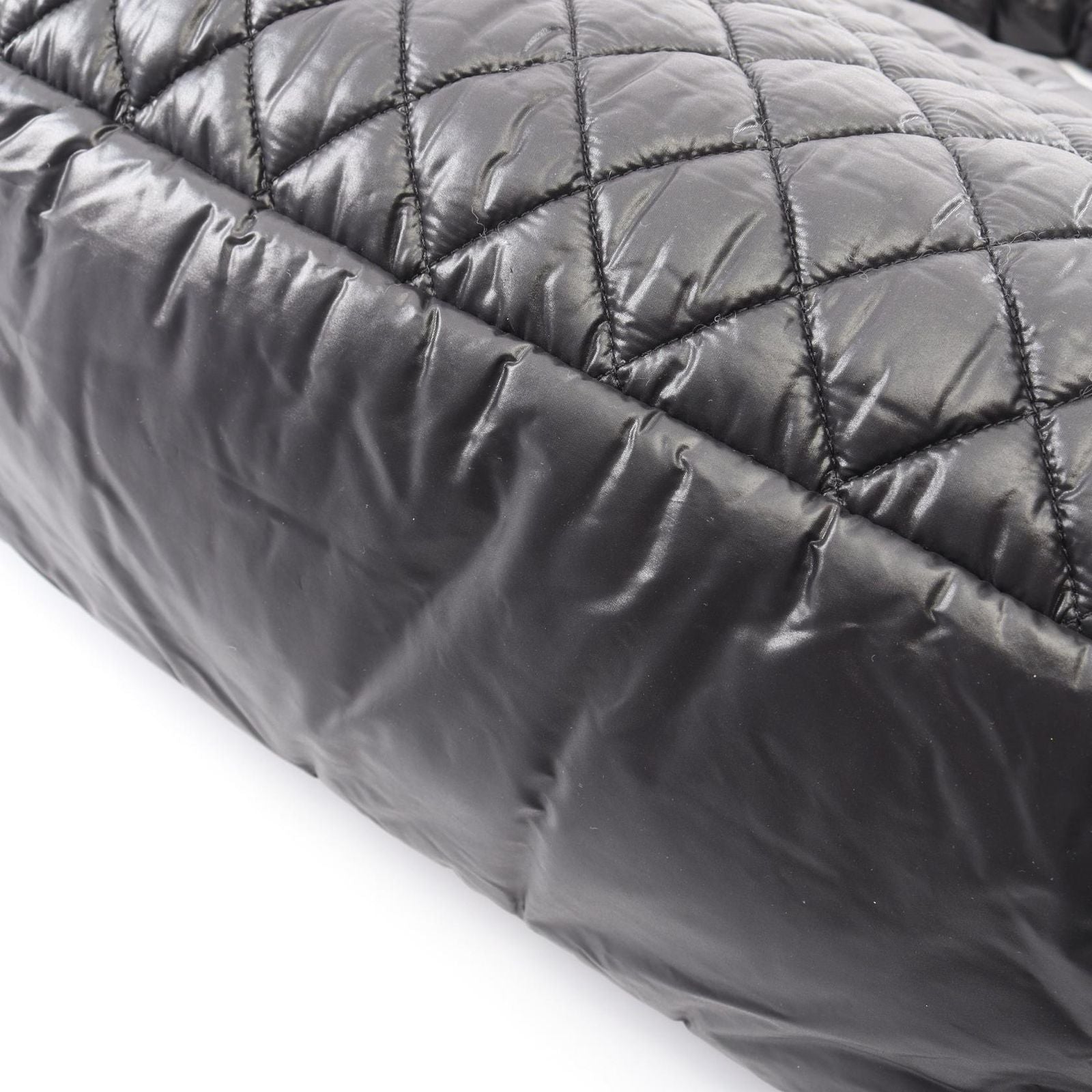 Chanel Coco Cocoon Black Nylon Leather Boston Bag — view 7