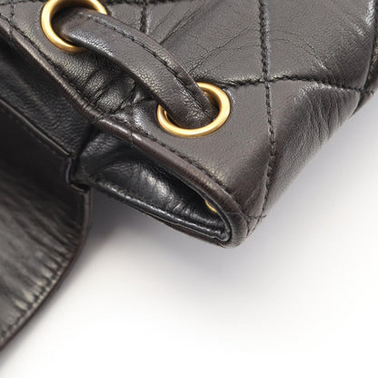 Chanel Backpack Quilted Black Lambskin Double Turnlock Chain — view 7