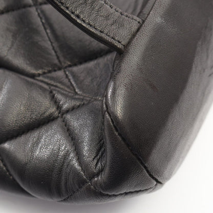 Chanel Backpack Quilted Black Lambskin Double Turnlock Chain — view 9