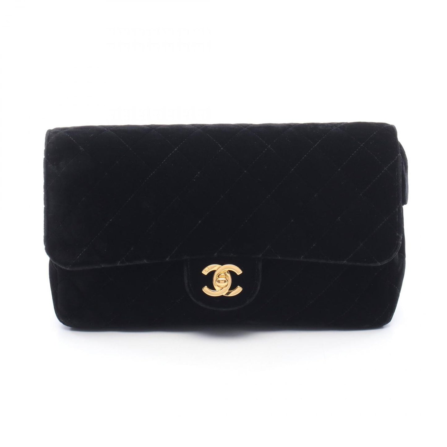 Chanel Backpack Quilted Black Fabric