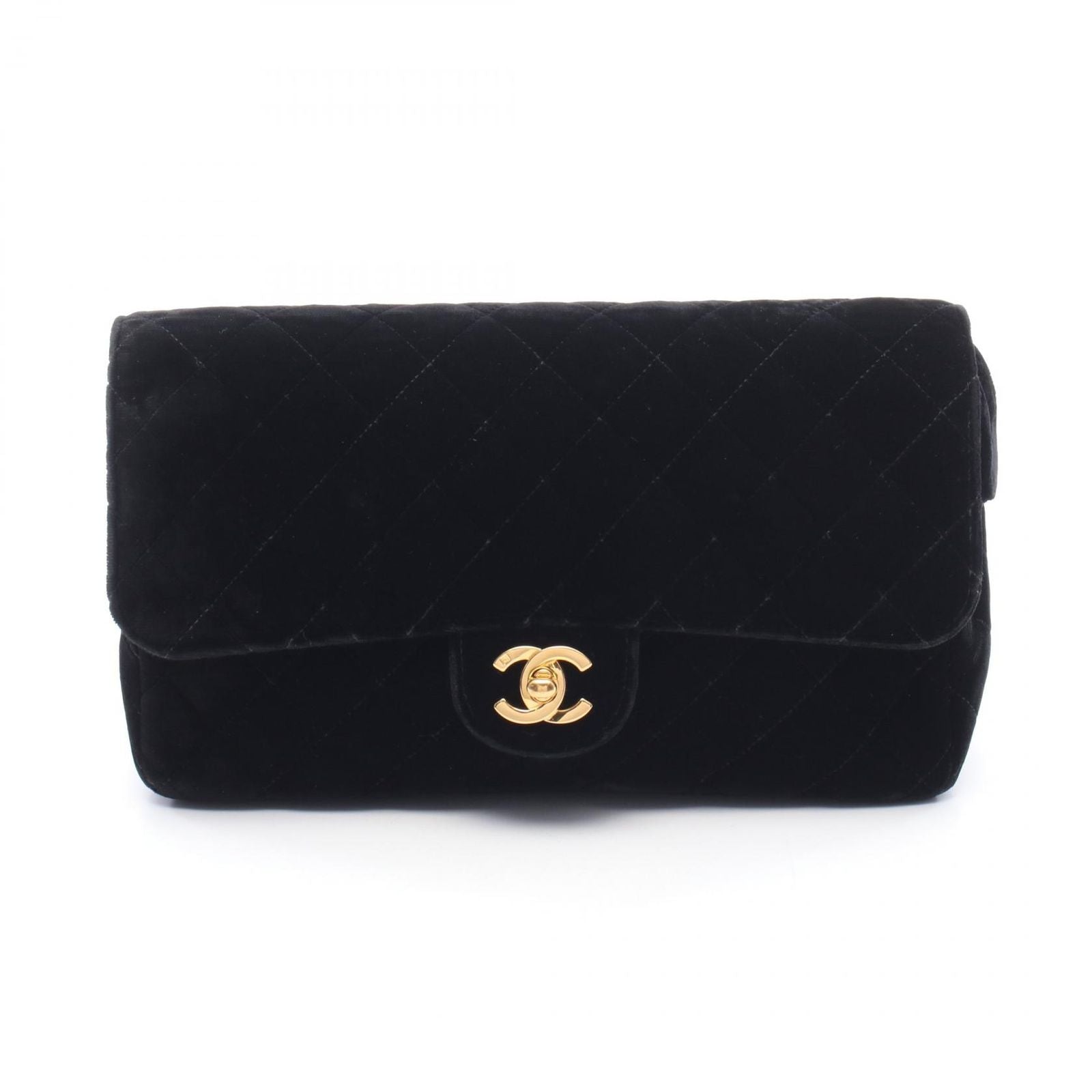 Chanel Backpack Quilted Black Fabric
