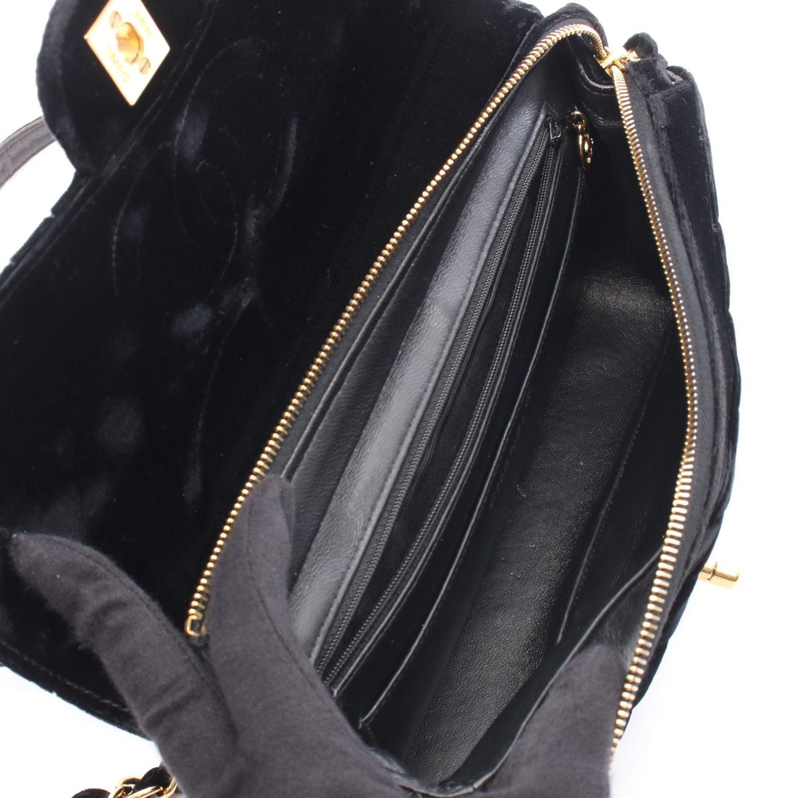 Chanel Backpack Quilted Black Fabric — view 3