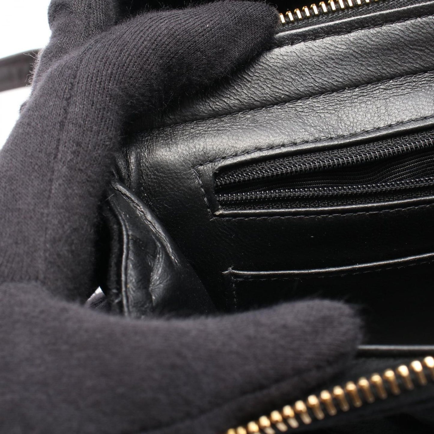 Chanel Backpack Quilted Black Fabric — view 7