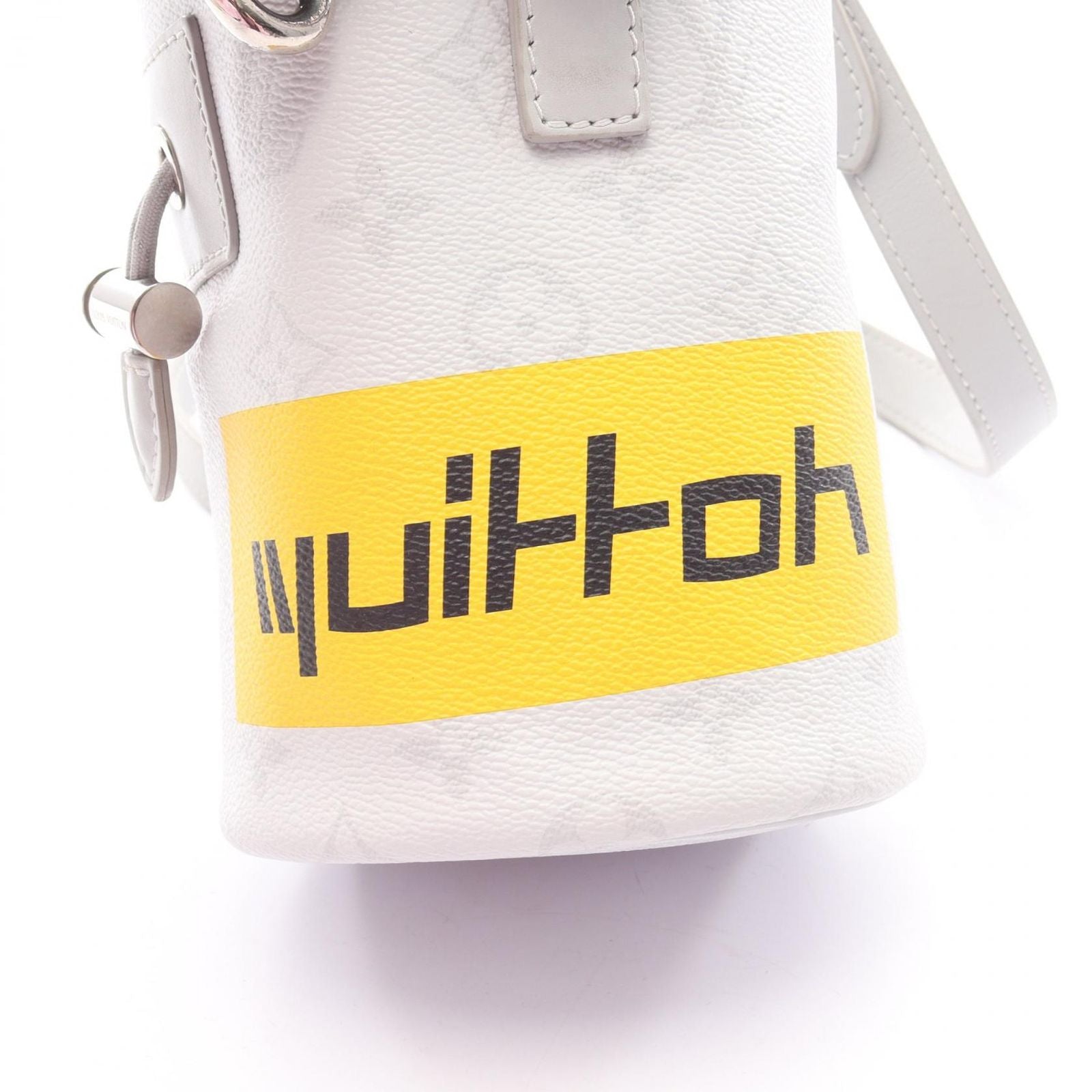Louis Vuitton Shoulder Bag Chalk Nano Canvas Leather — view 6