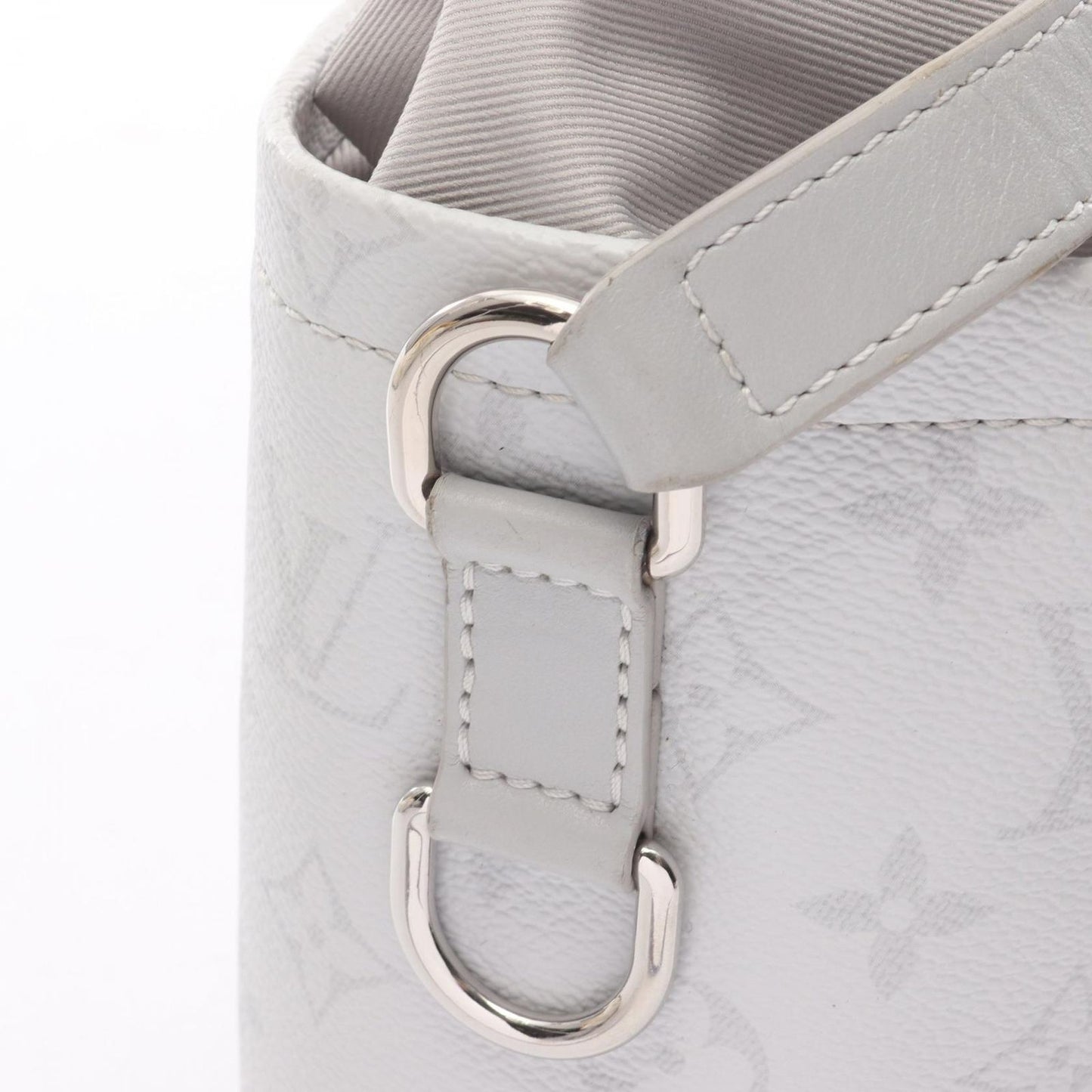 Louis Vuitton Shoulder Bag Chalk Nano Canvas Leather — view 8