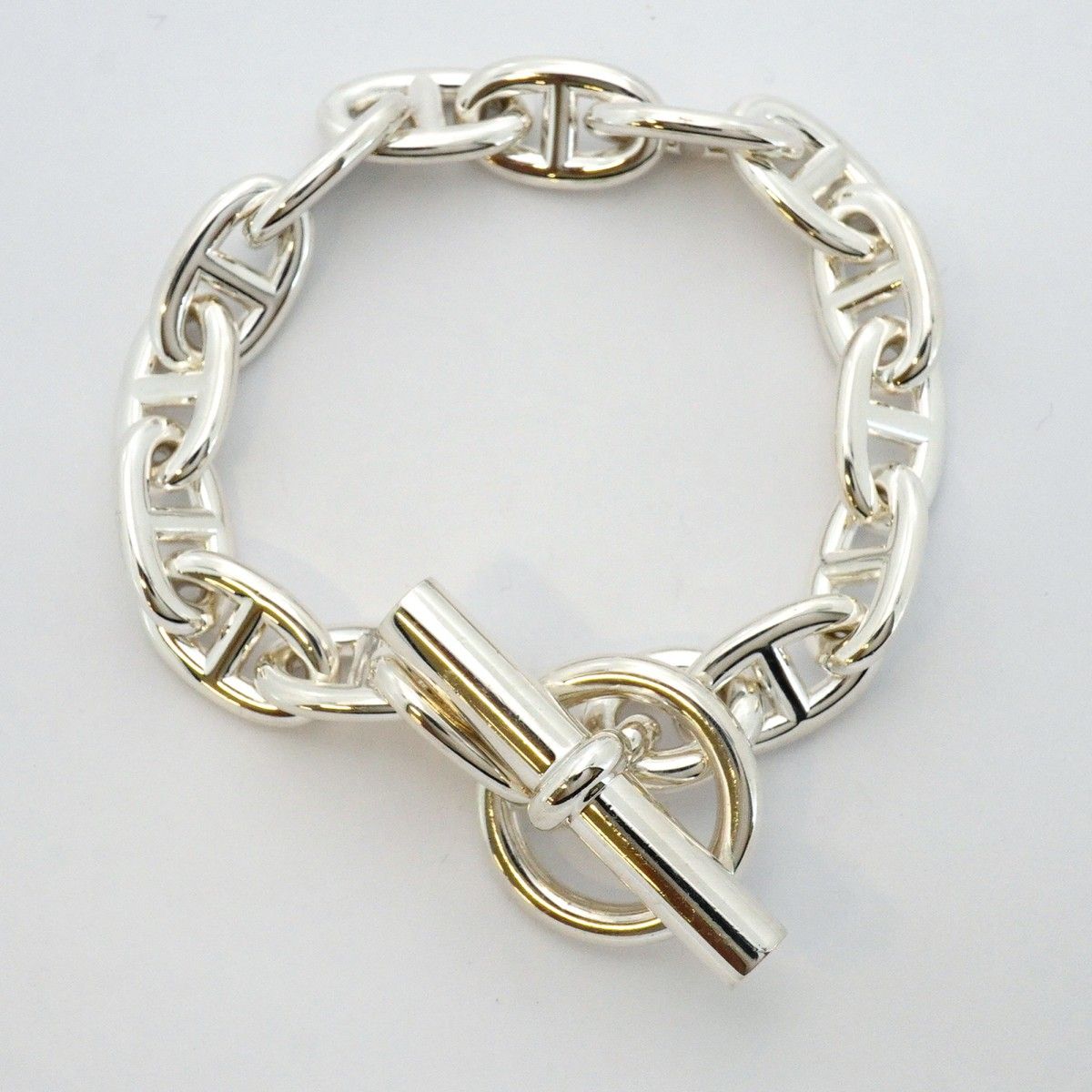 Hermes Bracelet Chaine D'ancre MM 925 Sterling Silver — view 3