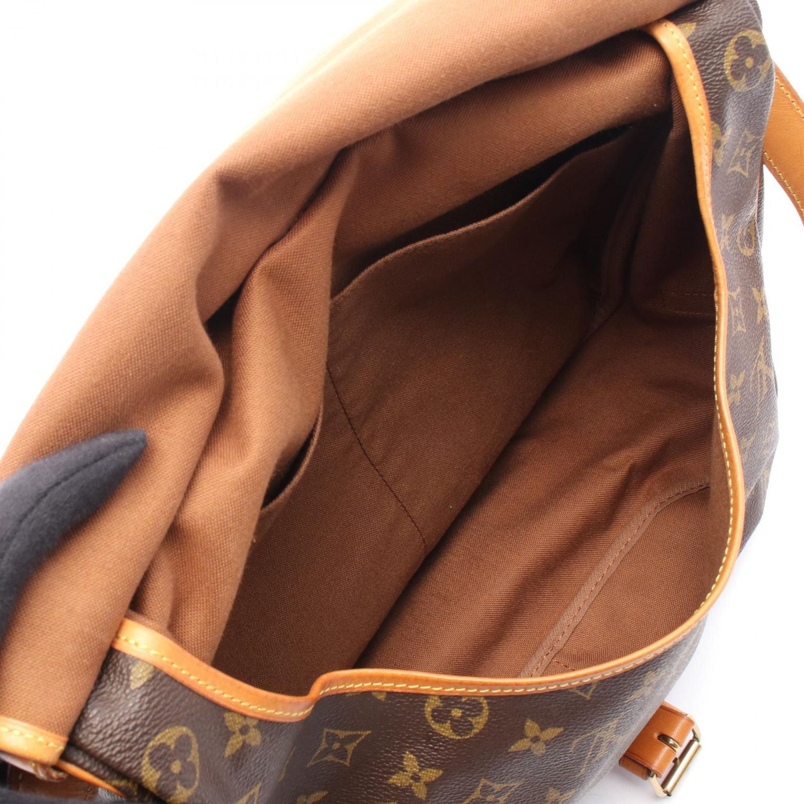 Louis Vuitton Shoulder Bag Saumur 35 Canvas Leather — view 4