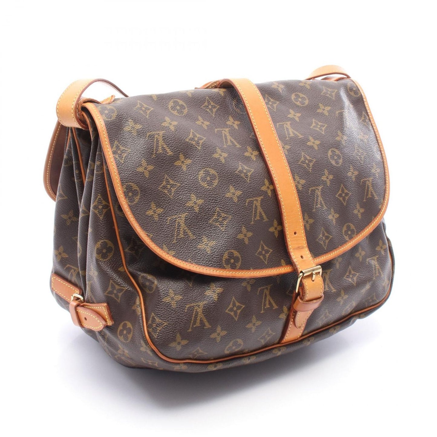 Louis Vuitton Shoulder Bag Saumur 35 Canvas Leather — view 2