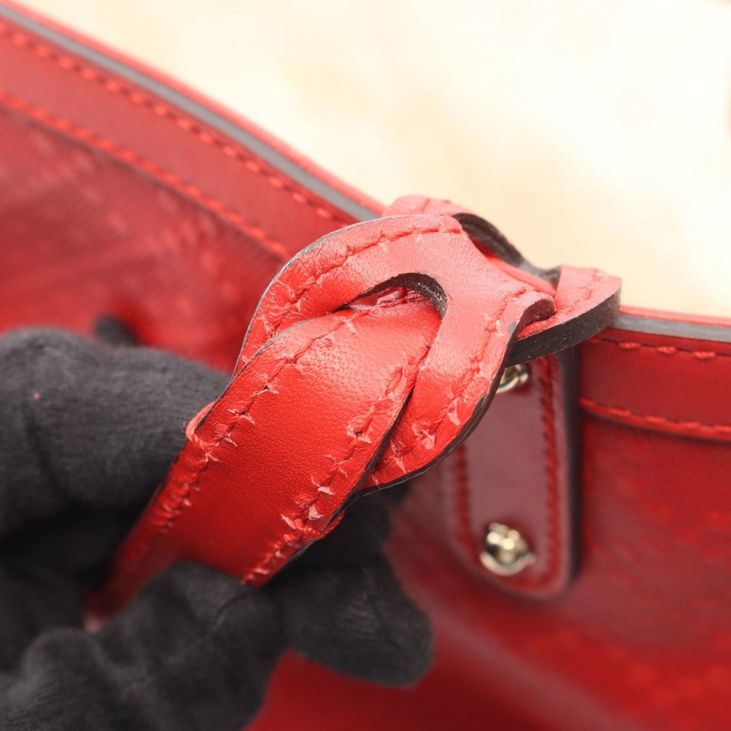 Gucci Tote Diamante Red Leather — view 8