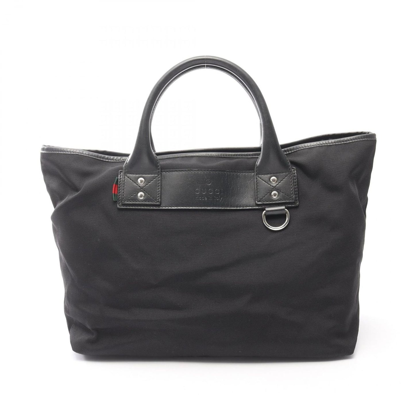 Gucci Tote Sherry Line Black Nylon Leather