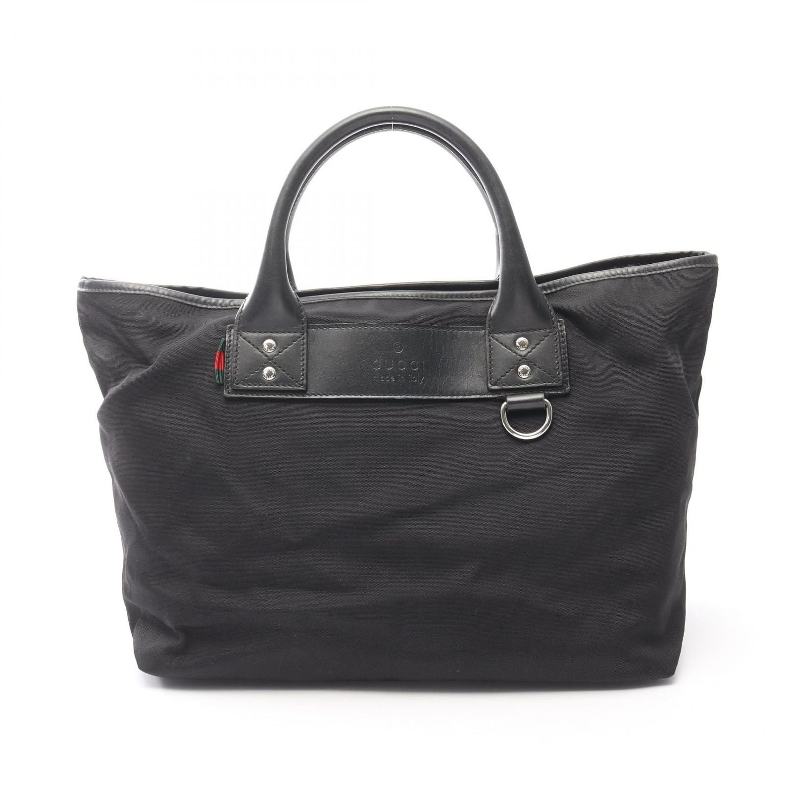 Gucci Tote Sherry Line Black Nylon Leather