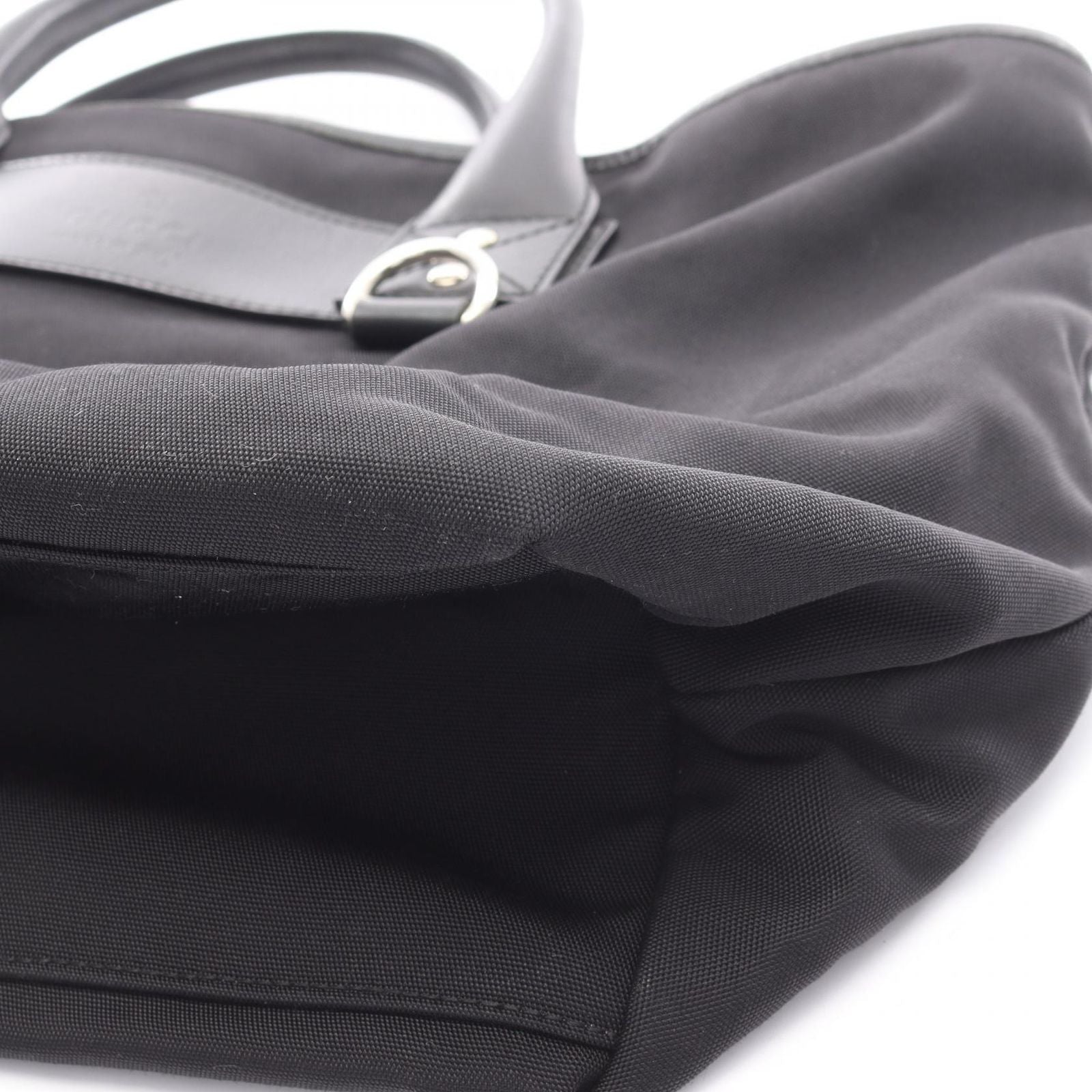 Gucci Tote Sherry Line Black Nylon Leather — view 8
