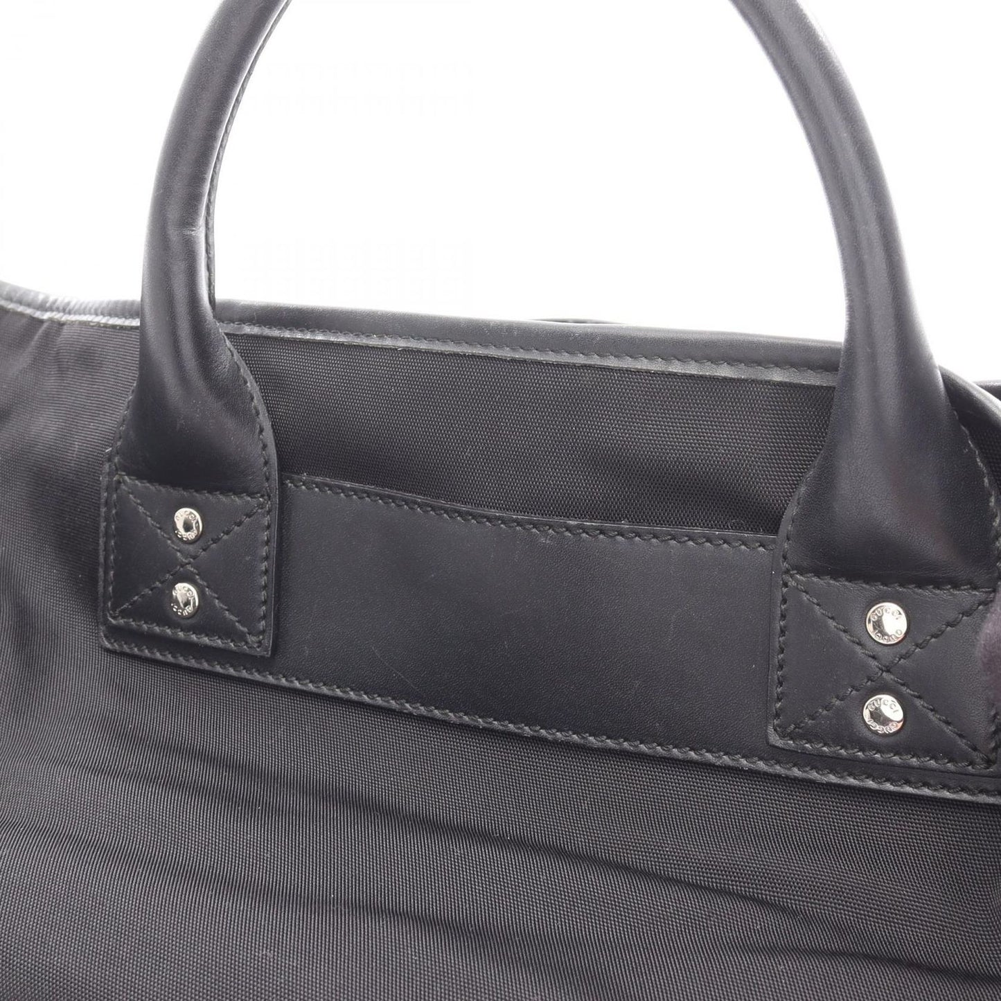 Gucci Tote Sherry Line Black Nylon Leather — view 7
