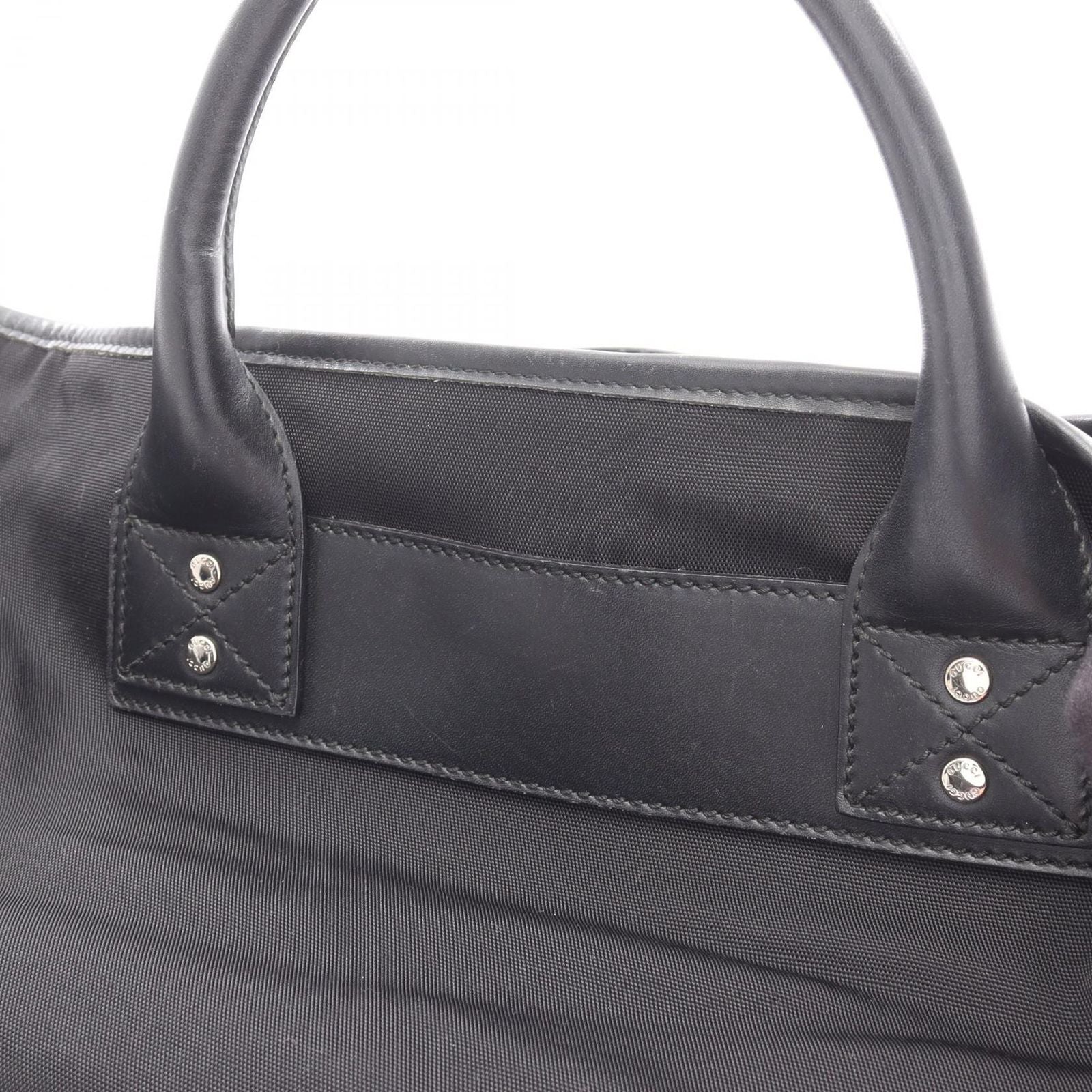 Gucci Tote Sherry Line Black Nylon Leather — view 7