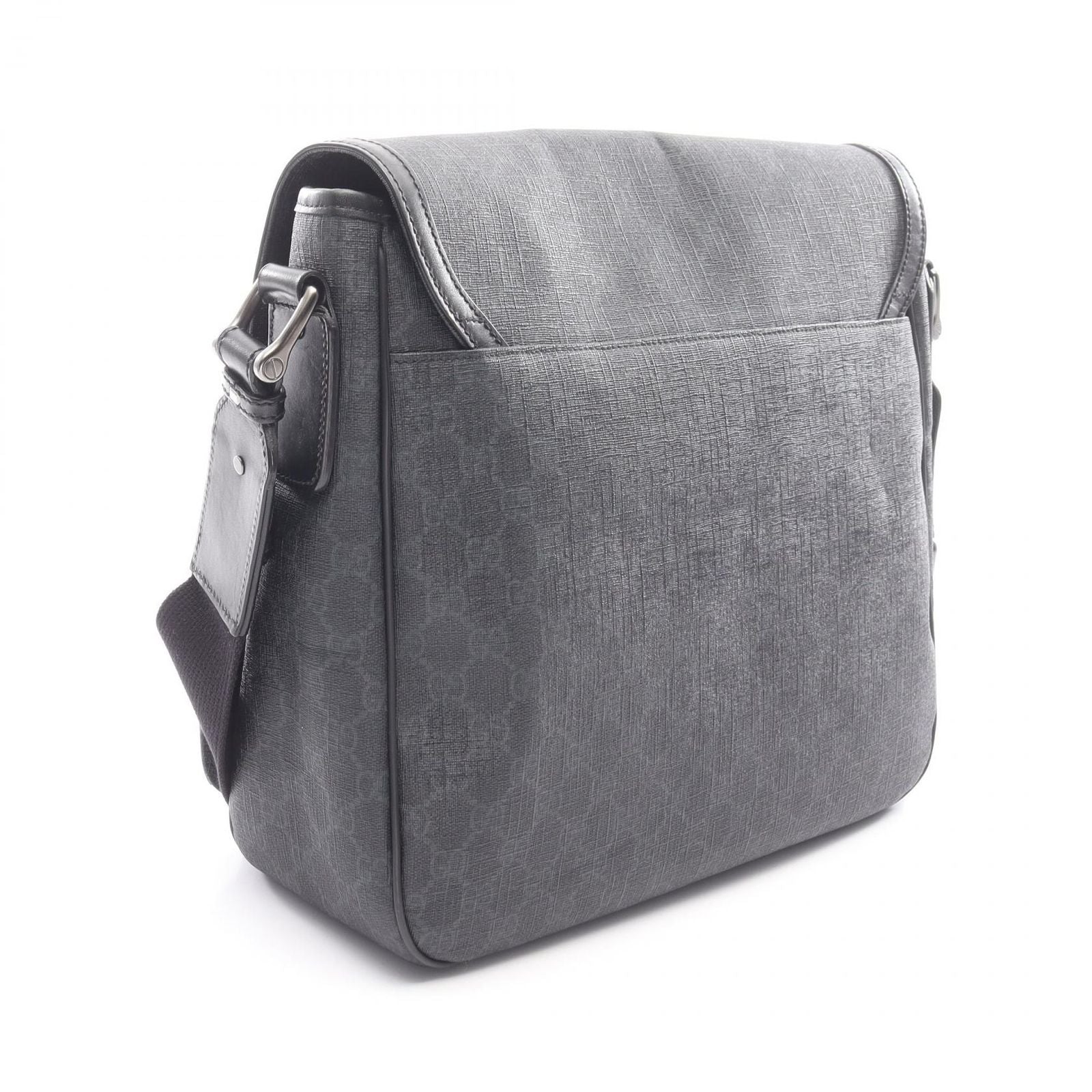 Gucci Shoulder Bag GG Supreme Black Canvas Leather — view 2
