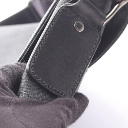 Gucci Shoulder Bag GG Supreme Black Canvas Leather — view 6