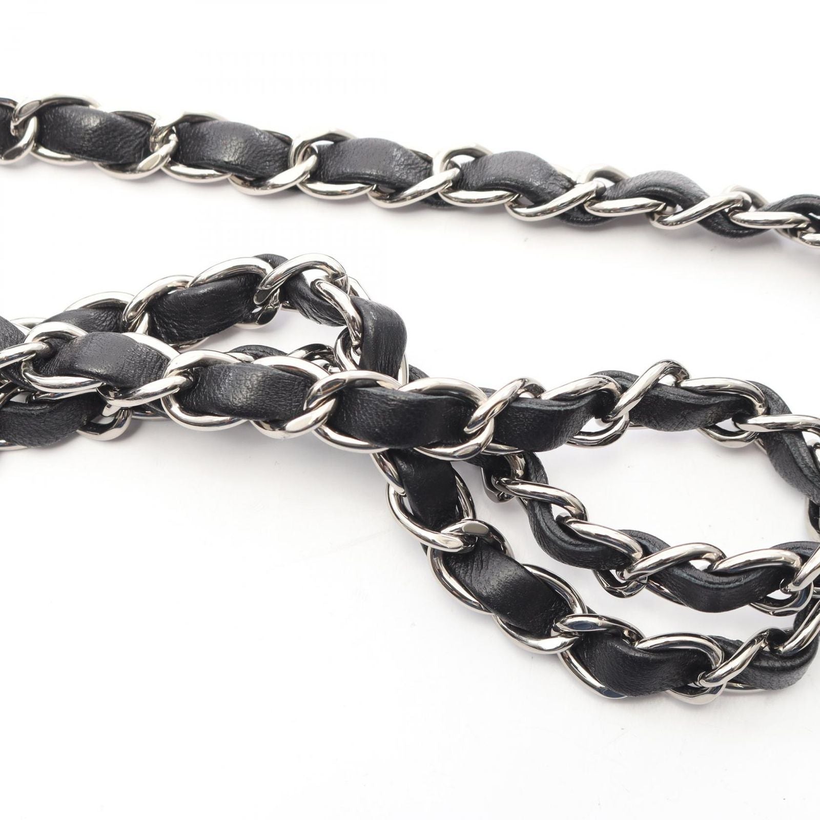 Chanel Shoulder Bag Mini Quilted Black Lambskin Chain — view 9