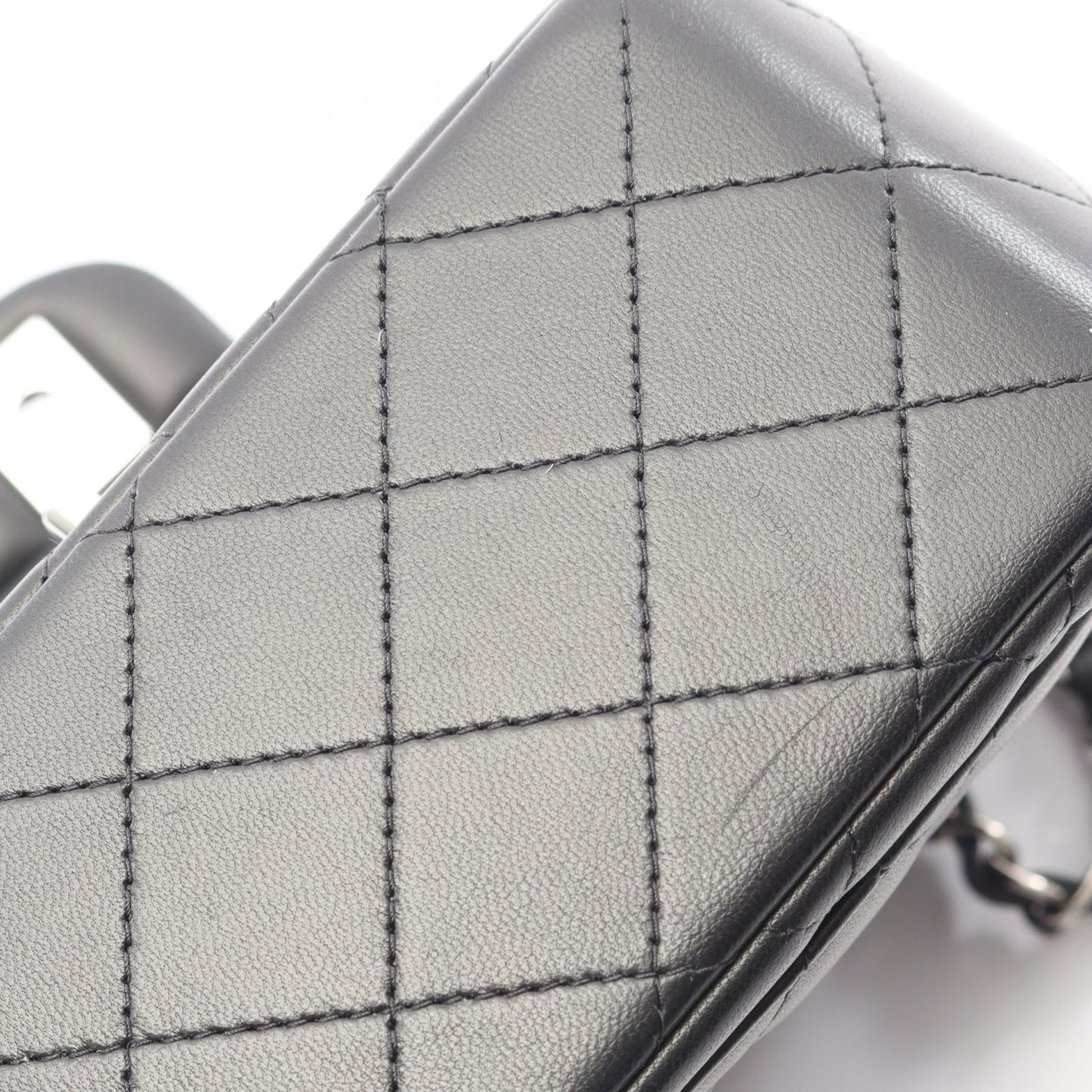 Chanel Shoulder Bag Mini Quilted Black Lambskin Chain — view 7
