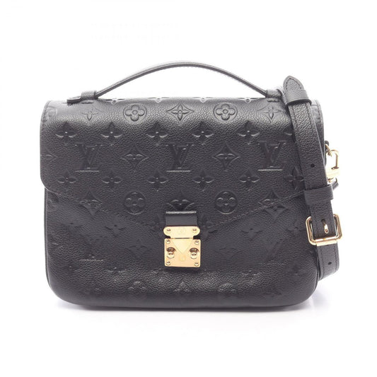 Louis Vuitton Handbag Pochette Metis MM 2-Way Noir Leather