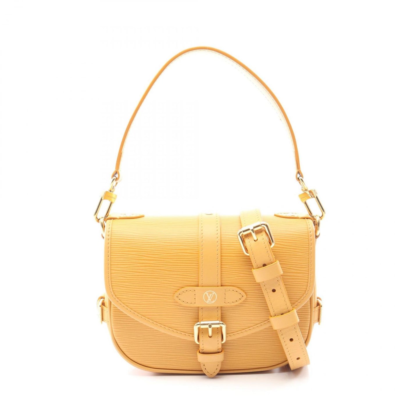 Louis Vuitton Handbag Saumur BB 2-Way Saffron Leather