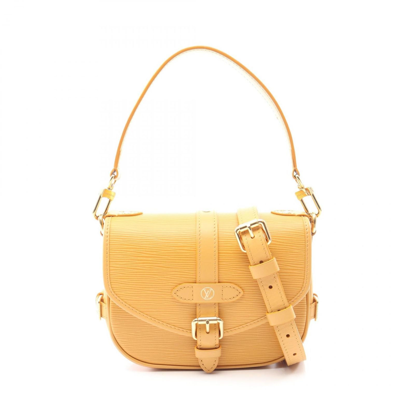 Louis Vuitton Handbag Saumur BB 2-Way Saffron Leather