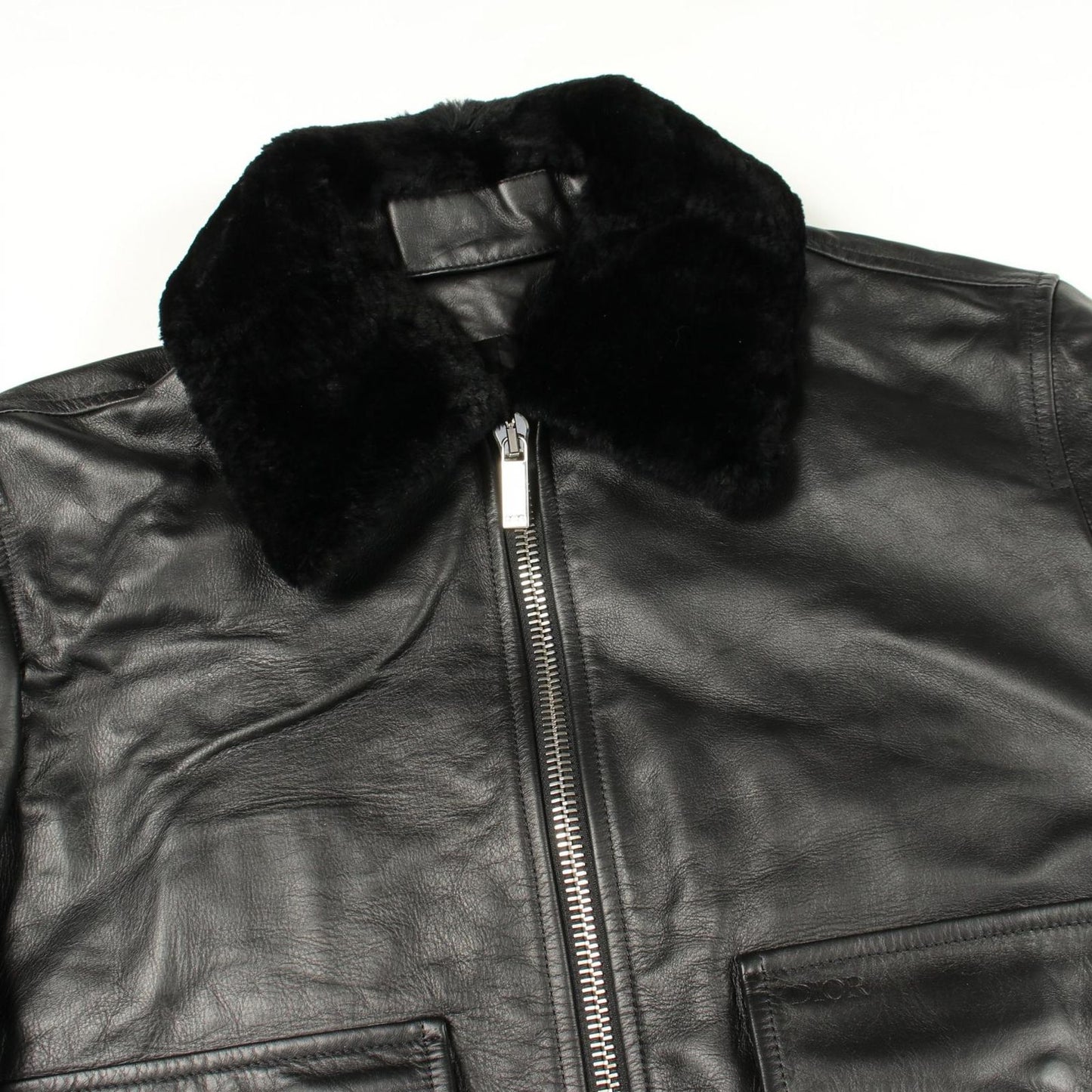 Dior Leather Jacket Zip Up — view 7