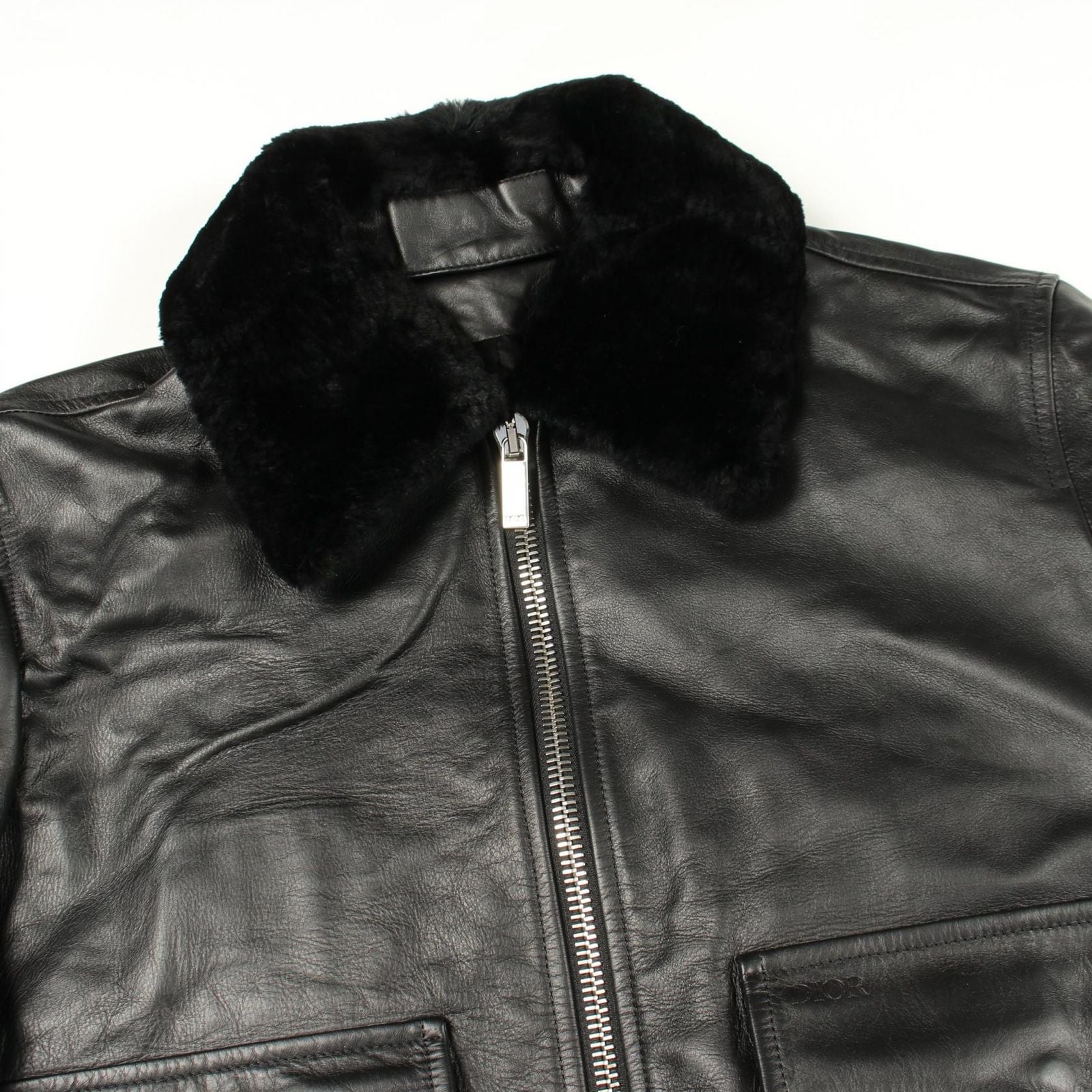 Dior Leather Jacket Zip Up — view 7