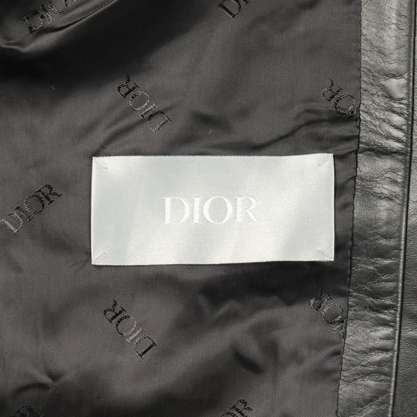 Dior Leather Jacket Zip Up — view 3