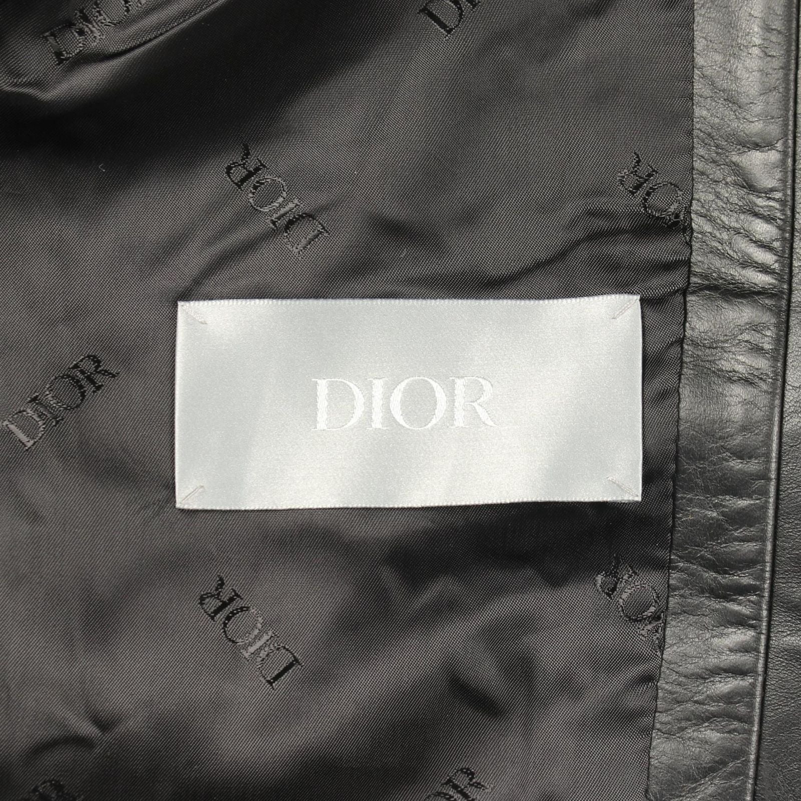 Dior Leather Jacket Zip Up — view 3
