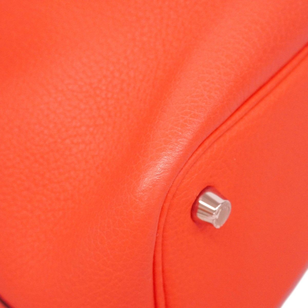 Hermes Handbag Picotin Lock PM Taurillon Clemence Rose Texas Silver — view 8