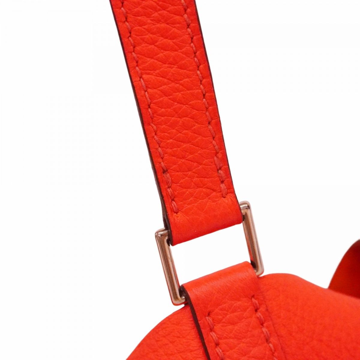 Hermes Handbag Picotin Lock PM Taurillon Clemence Rose Texas Silver — view 9