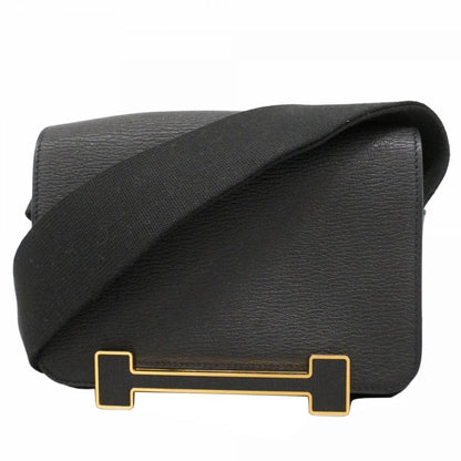 Hermes Shoulder Bag Geta Chevrumisor Black Gold