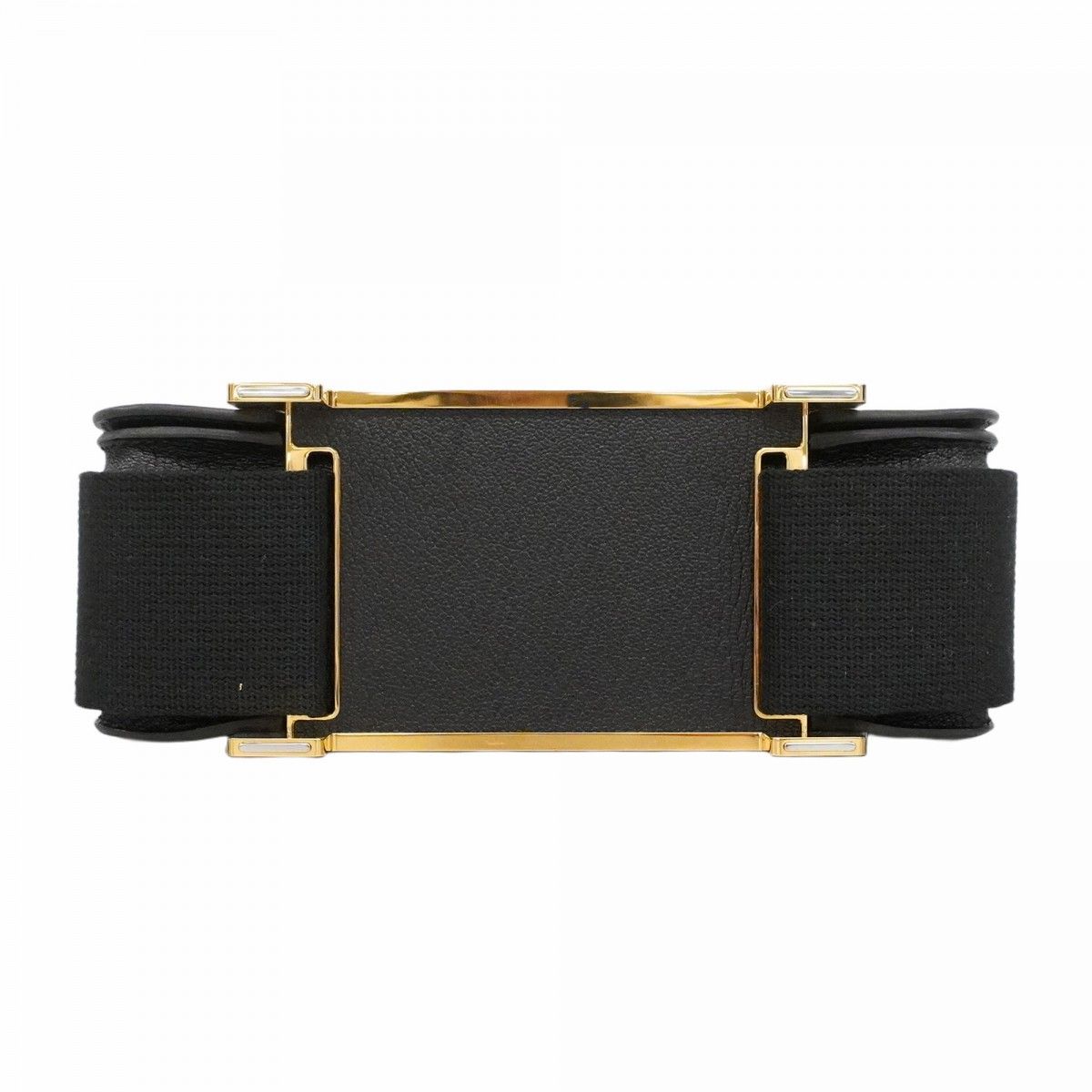 Hermes Shoulder Bag Geta Chevrumisor Black Gold — view 3