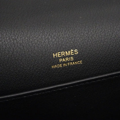 Hermes Shoulder Bag Geta Chevrumisor Black Gold — view 5