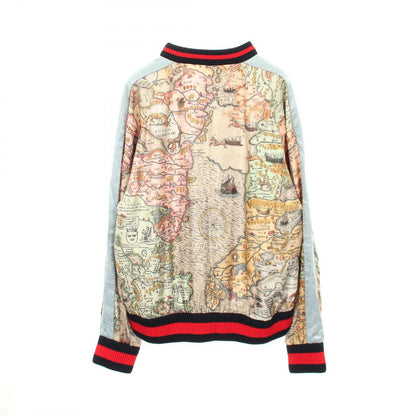 Gucci Jacket Diy Map Pattern Custom Made Silk — view 2