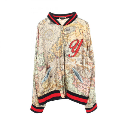 Gucci Jacket Diy Map Pattern Custom Made Silk