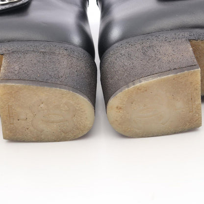 Chanel Boots CC Logo Short Leather — view 7