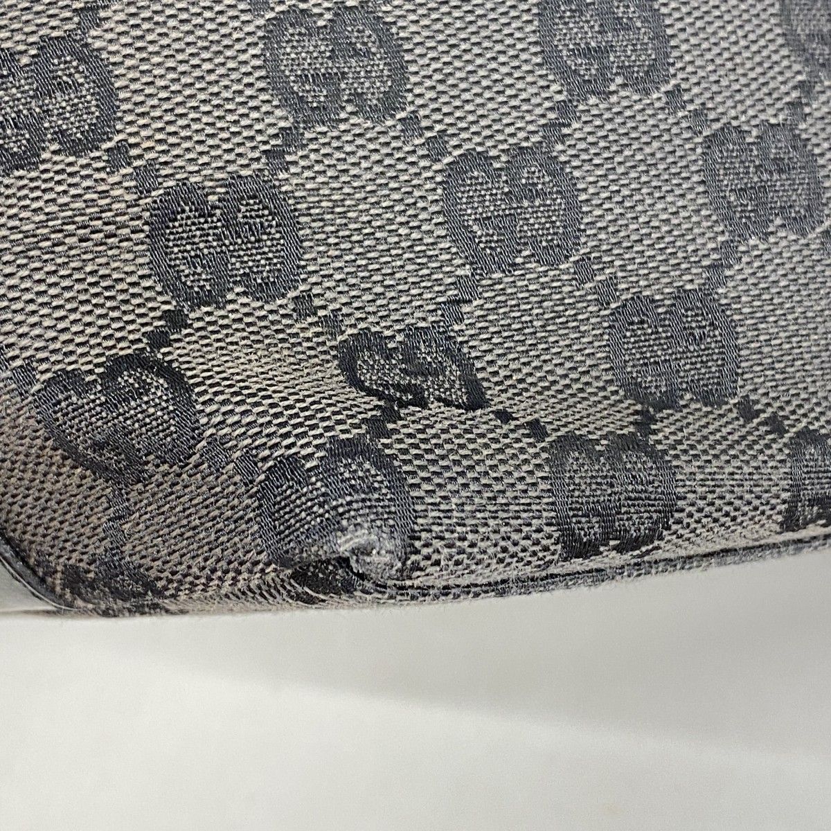 Gucci Shoulder Bag GG Canvas 000 Black Silver — view 8