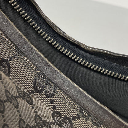 Gucci Shoulder Bag GG Canvas 000 Black Silver — view 9