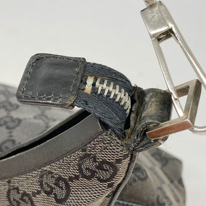 Gucci Shoulder Bag GG Canvas 000 Black Silver — view 6