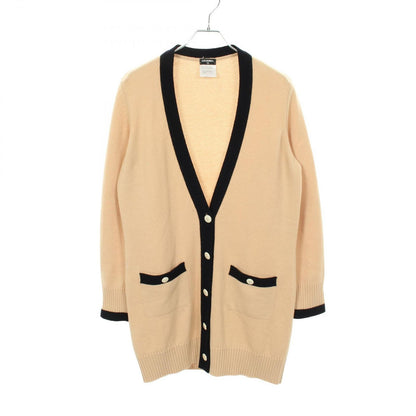 Chanel Cardigan CC Logo Button Long Cashmere