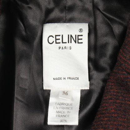 Celine Wool Coat Burgundy — view 3