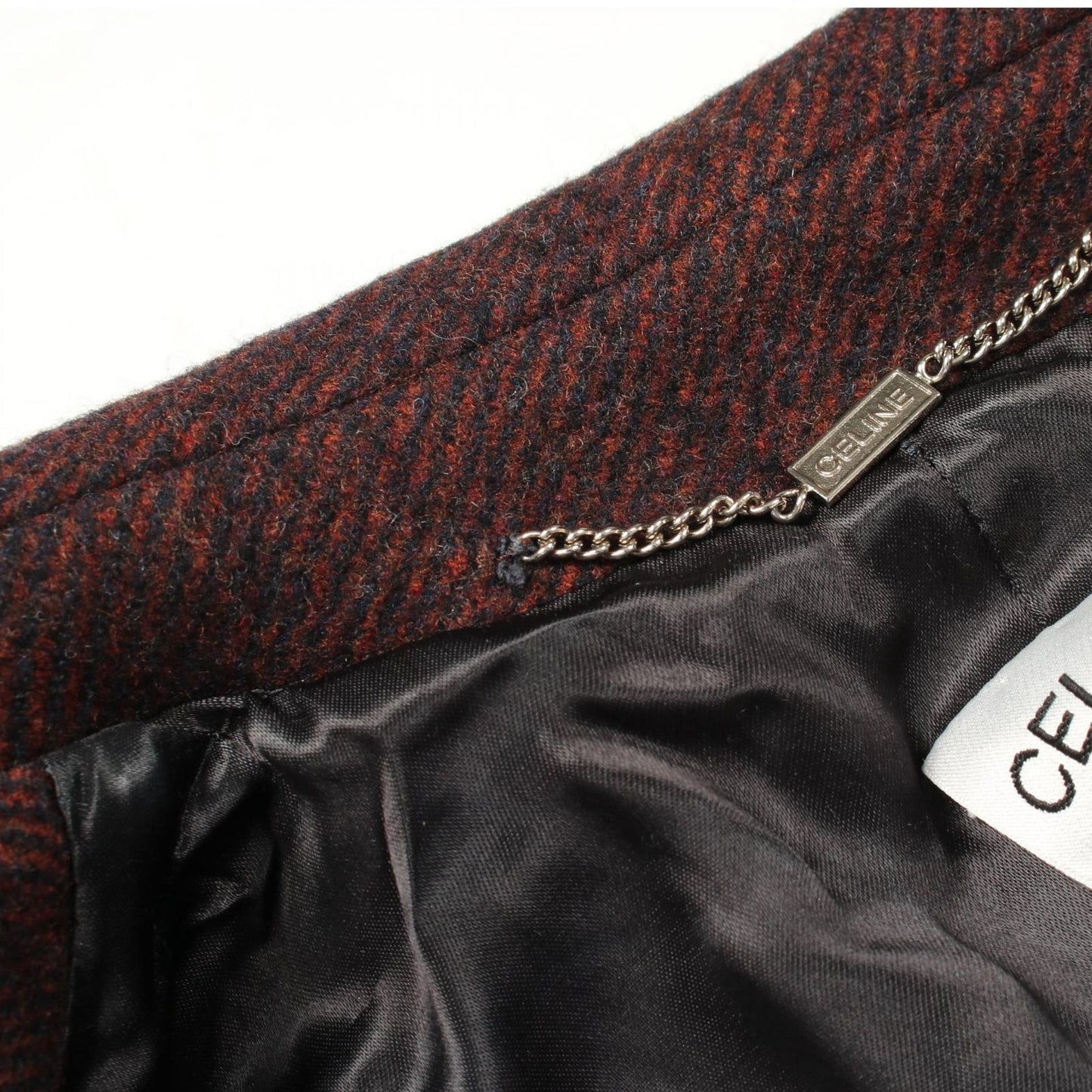 Celine Wool Coat Burgundy — view 9