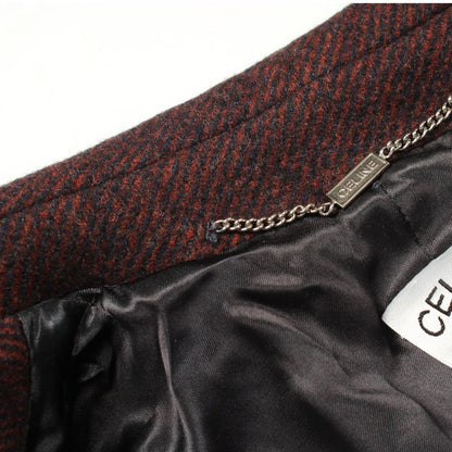 Celine Wool Coat Burgundy — view 9